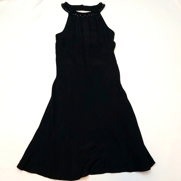 Banana Republic BR Silk Blend LBD Halter Neckline Dress - Picture 6 of 10